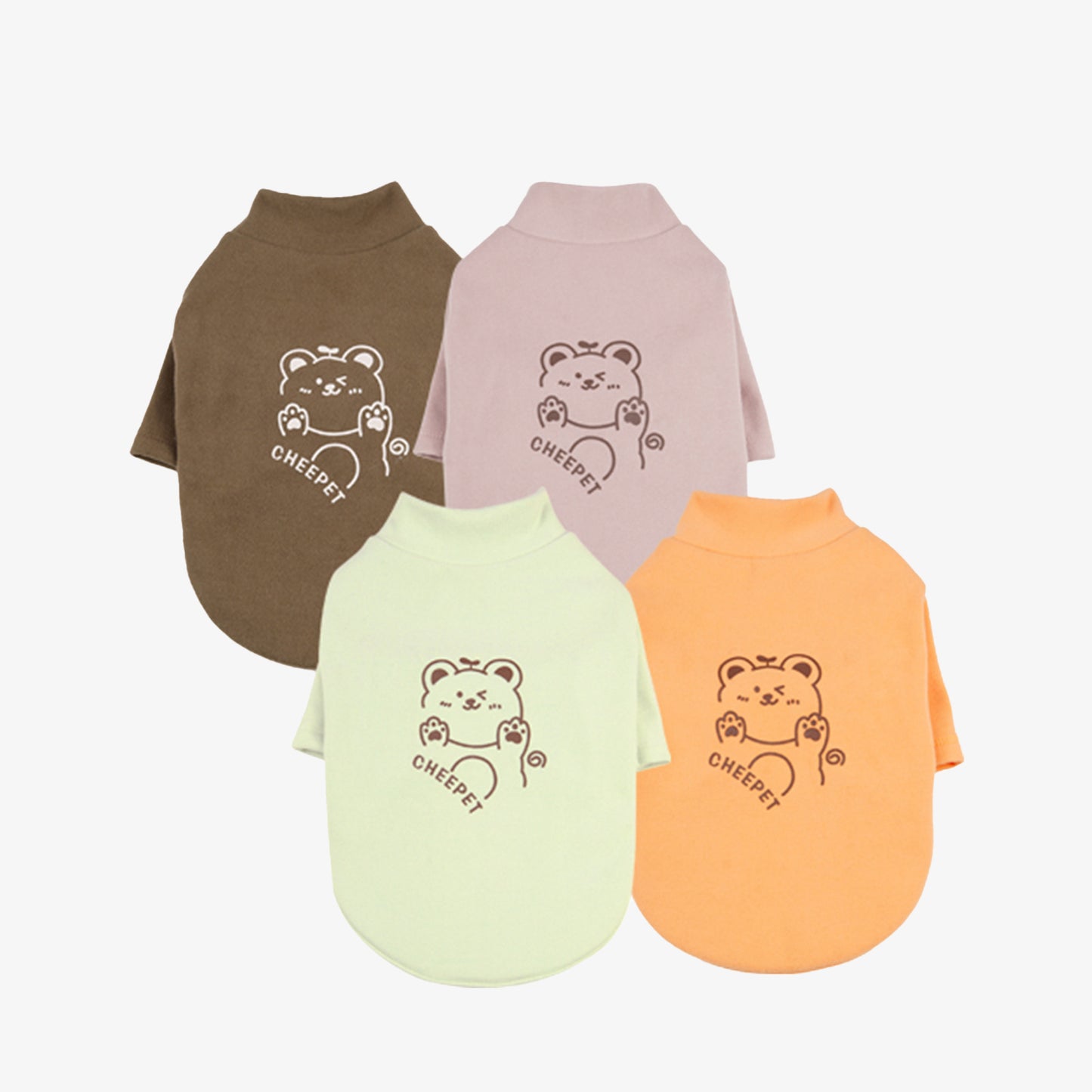 Cute Bear Printed Warm Shirts